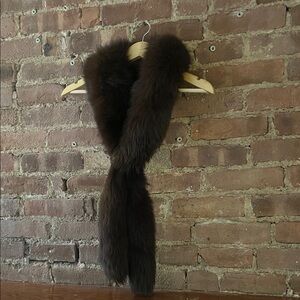 Luxurious Brown Fur Scarf